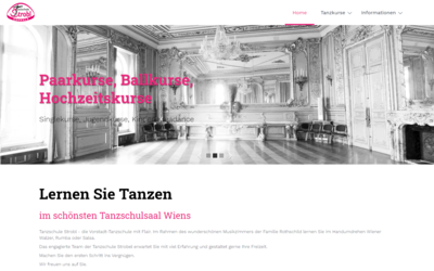 Webdesign aus Wien: Design auf Theme-Basis und Umsetzung im Auftrag eines Partners; Kunde: Tanzschule Strobl