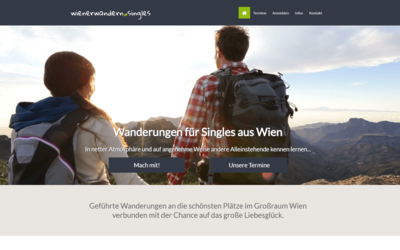 Webdesign aus Wien: Design und Umsetzung; Kunde: Wiener Wandern