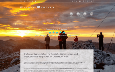 Webdesign aus Wien: Design und Umsetzung; Kunde: Wiener Wandern